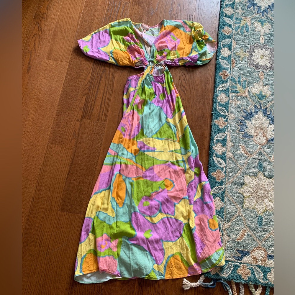 Colorful Maxi Cutout Dress - Picture 5 of 5